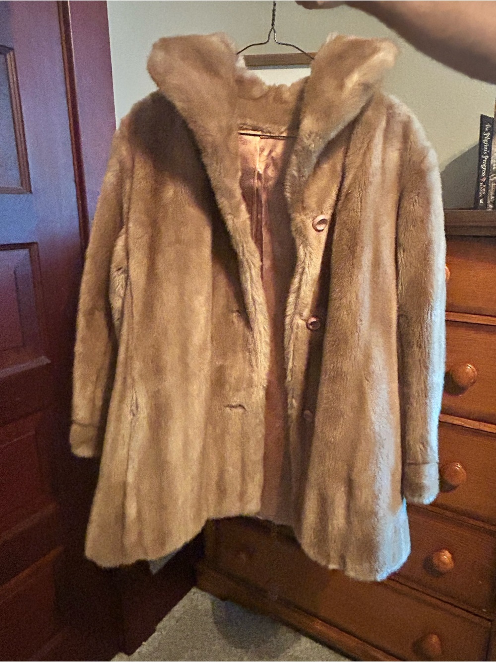 Vintage 1960s Dubrowsky & Joseph Faux Fur Coat Tissavel France Plush Mink Style